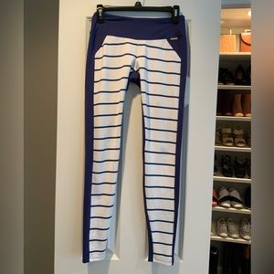 Cleo-Harper Blue & White Striped Leggings Sz. Small